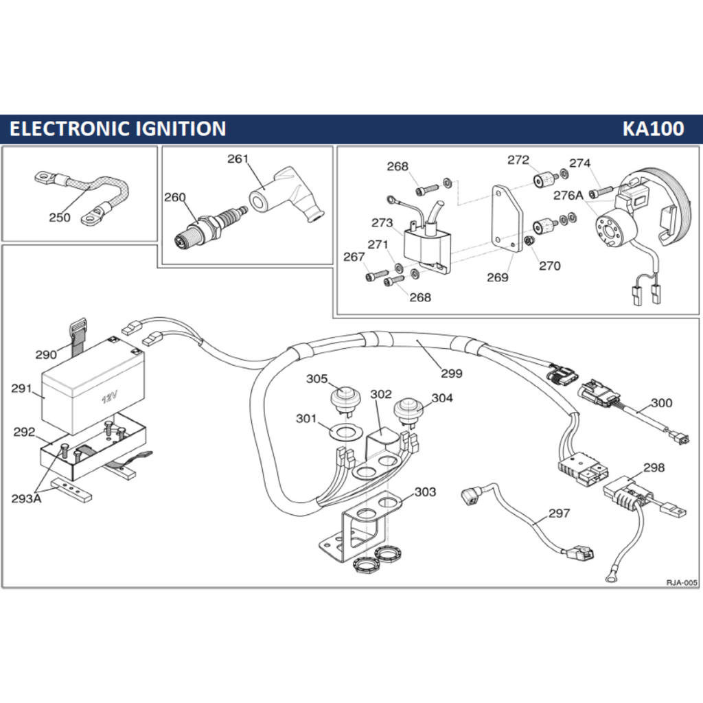 (297) IAME KA100 Starter Cable | CMC Karting